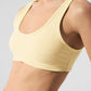Alosoft Center Stage Sports Bra — Warm Butter Heather