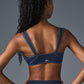 Alosoft Sunray Sports Bra — Navy/Ivory