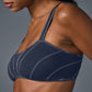 Alosoft Sunray Sports Bra — Navy/Ivory
