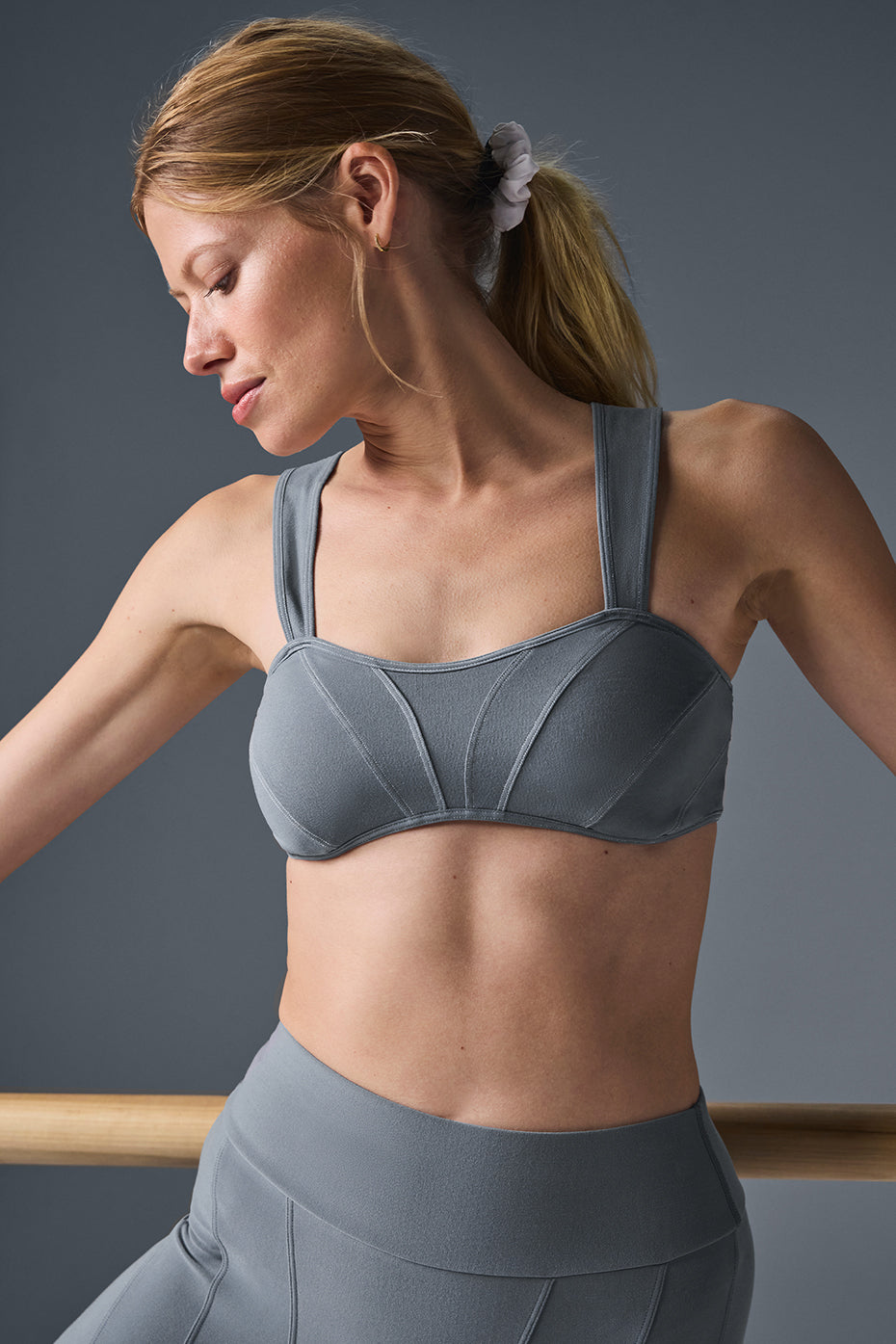 Alosoft Sunray Sports Bra — Steel Grey/Grey