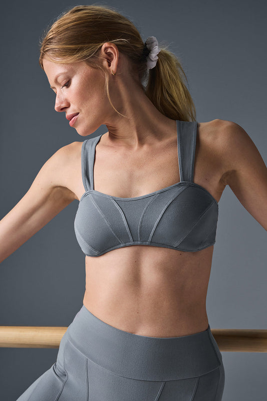 Alosoft Sunray Sports Bra — Steel Grey/Grey