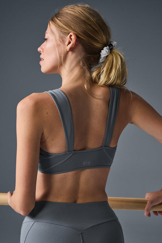 Alosoft Sunray Sports Bra — Steel Grey/Grey
