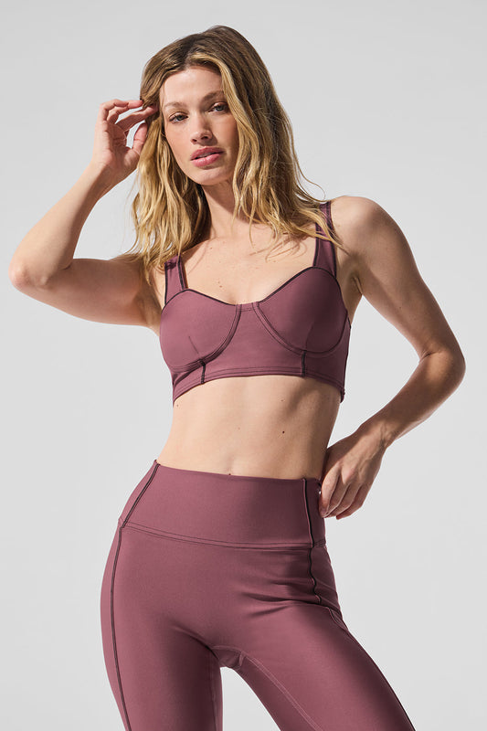 Airlift Redefine Sports Bra — Burgundy Truffle/Black