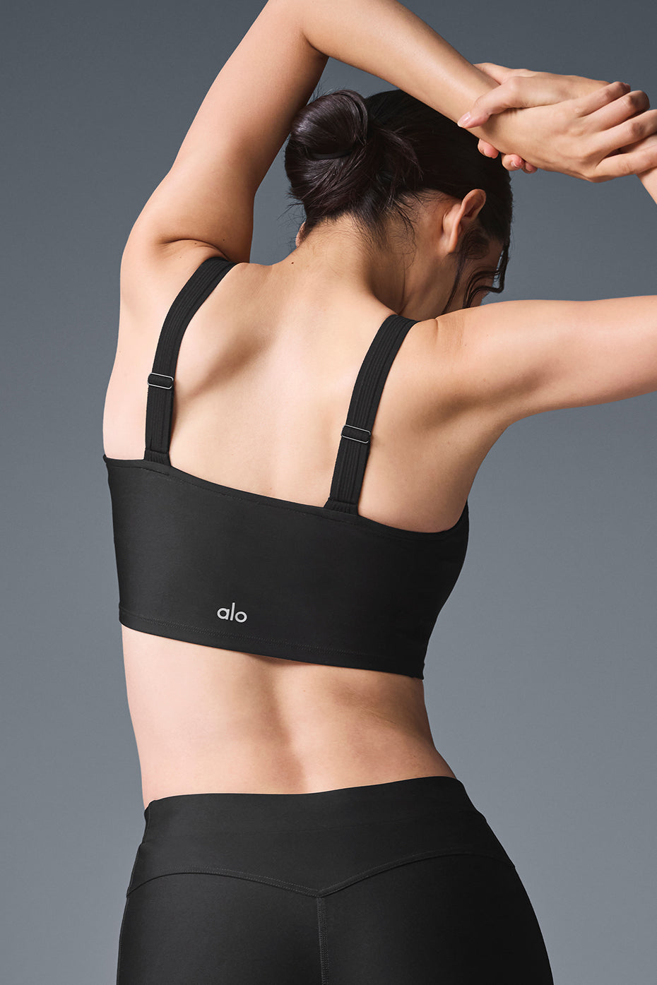 Airlift Turn It Up Sports Bra Tank Top — Black