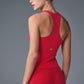 Ribbed Mesmerize Sports Bra Tank Top — Bold Red