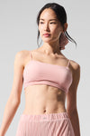 Micro Plisse Game On Sports Bra — Pink Quartz