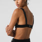 Micro Corduroy Dreamer Sports Bra — Black