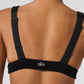 Micro Corduroy Dreamer Sports Bra — Black