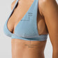 Micro Corduroy Dreamer Sports Bra — Celestial Blue
