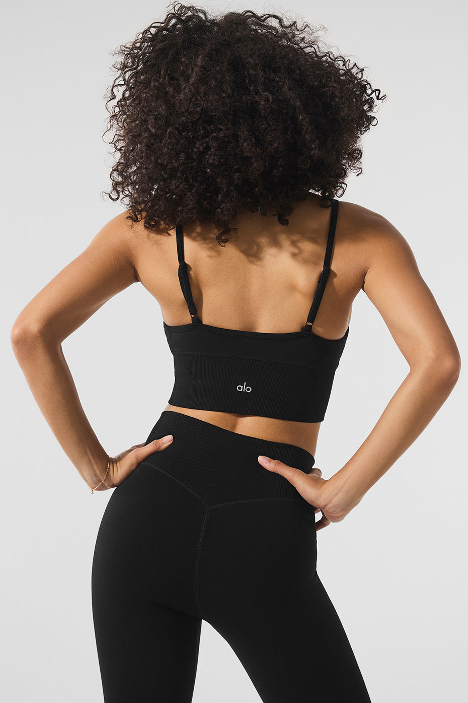 Seamless Winter Warm Plush Delight Sports Bra — Black