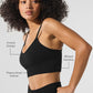 Seamless Winter Warm Plush Delight Sports Bra — Black