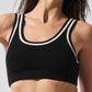 Tennis Club Sweater Knit Sports Bra — Black/Ivory