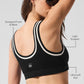 Tennis Club Sweater Knit Sports Bra — Black/Ivory