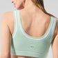 Tennis Club Sweater Knit Sports Bra — Spearmint/White