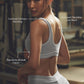 Alosoft Heart Throb Sports Bra — Athletic Heather Grey/White