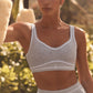 Alosoft Heart Throb Sports Bra — Athletic Heather Grey/White