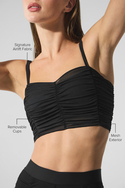 Airlift Mesh Cherish Sports Bra — Black