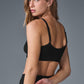 Pointelle Sweater Be Mine Sports Bra — Black