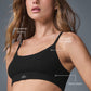 Pointelle Sweater Be Mine Sports Bra — Black