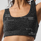 Marl Sweater Sports Bra — Black Marl