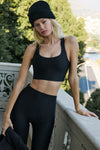 Airlift Sleek Sports Bra Tank Top — Black