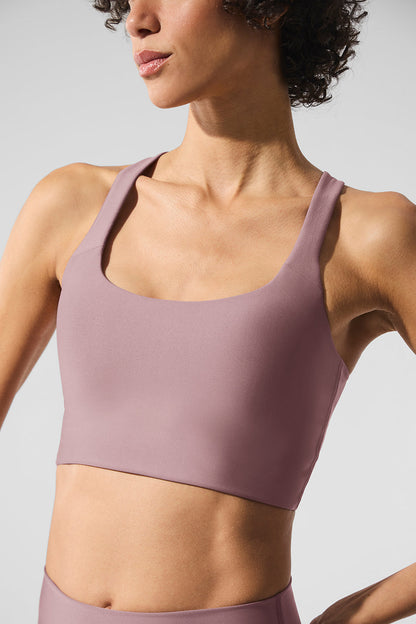 Airlift Sleek Sports Bra Tank Top — Smoky Quartz