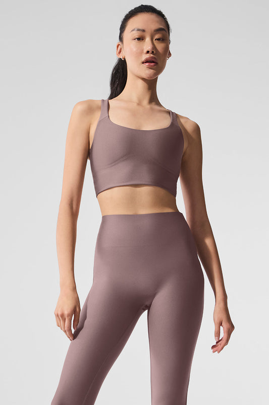 Airlift Sleek Sports Bra Tank Top — Mushroom