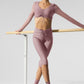 Airlift Mesh Divine Long‑Sleeve Sports Bra — Smoky Quartz