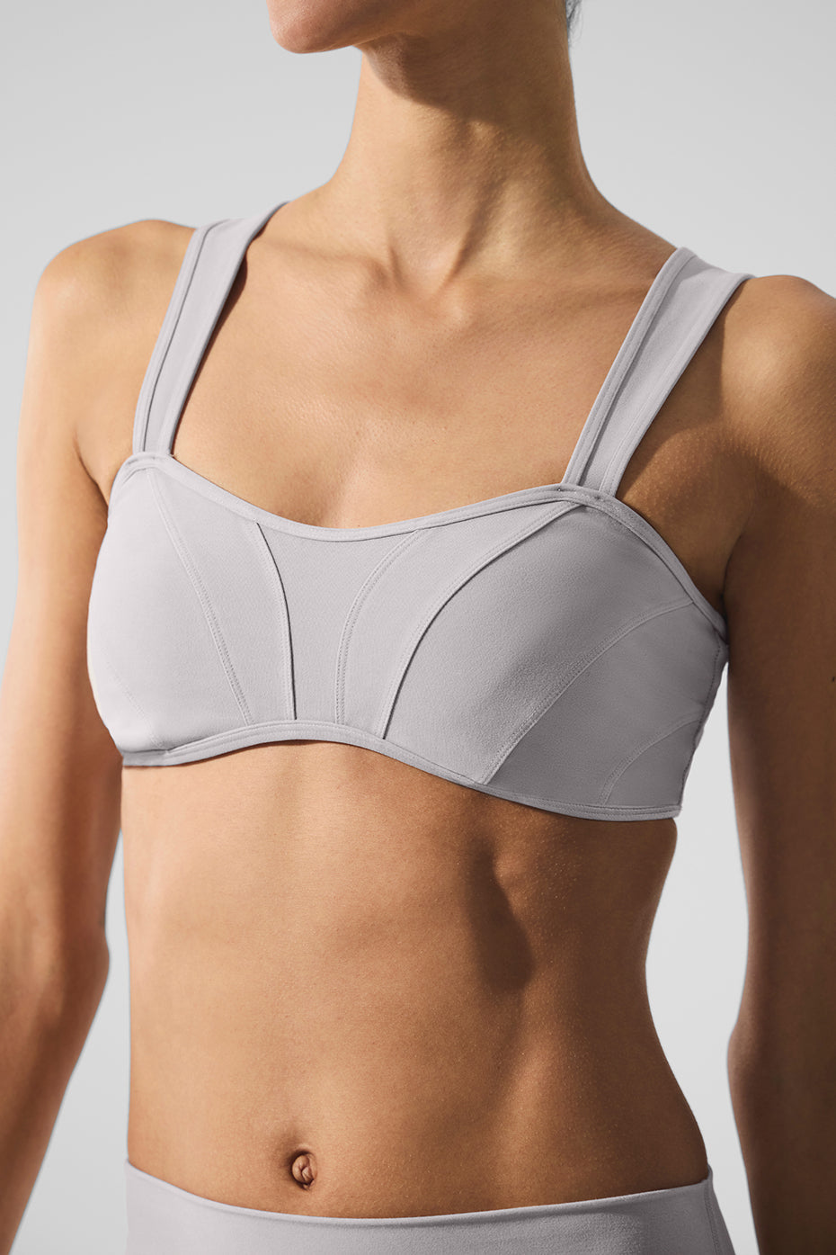 Washed Alosoft Sunray Sports Bra — Grey Sky Wash