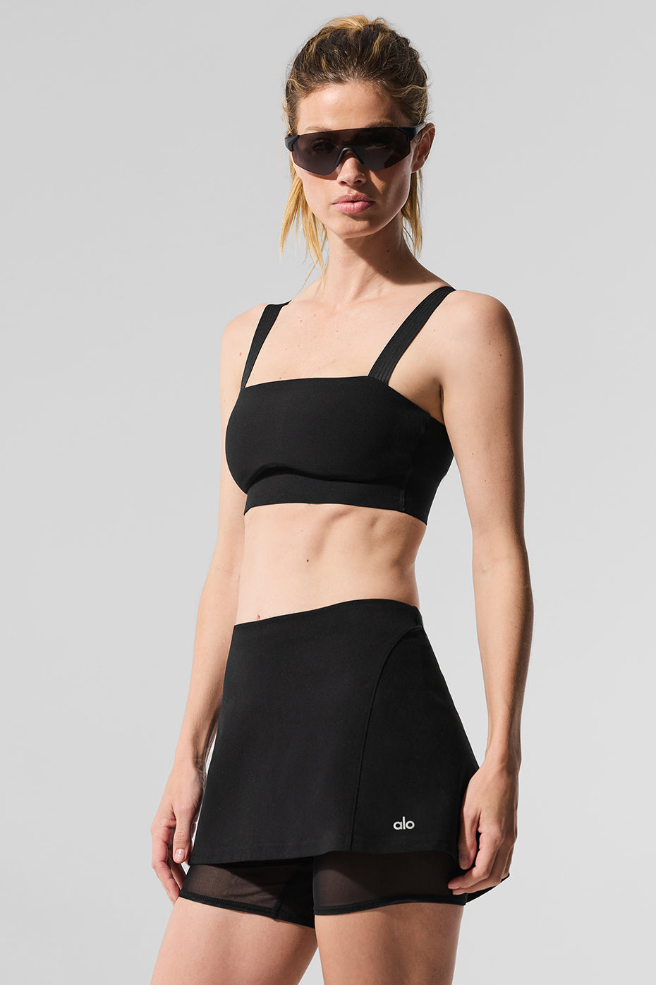 Alosoft Serve It Up Sports Bra — Black
