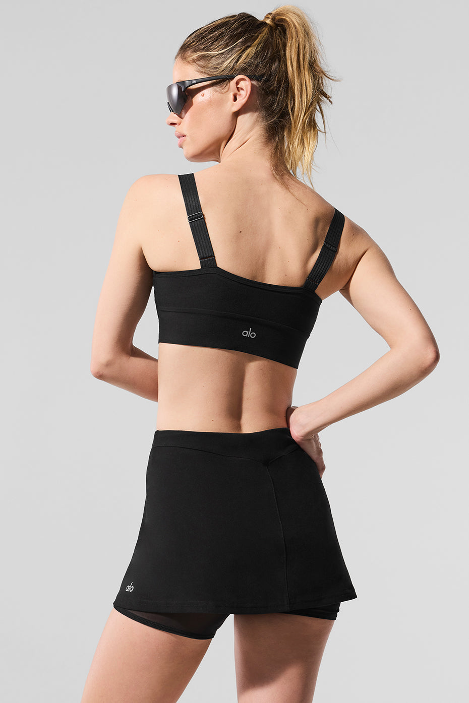 Alosoft Serve It Up Sports Bra — Black