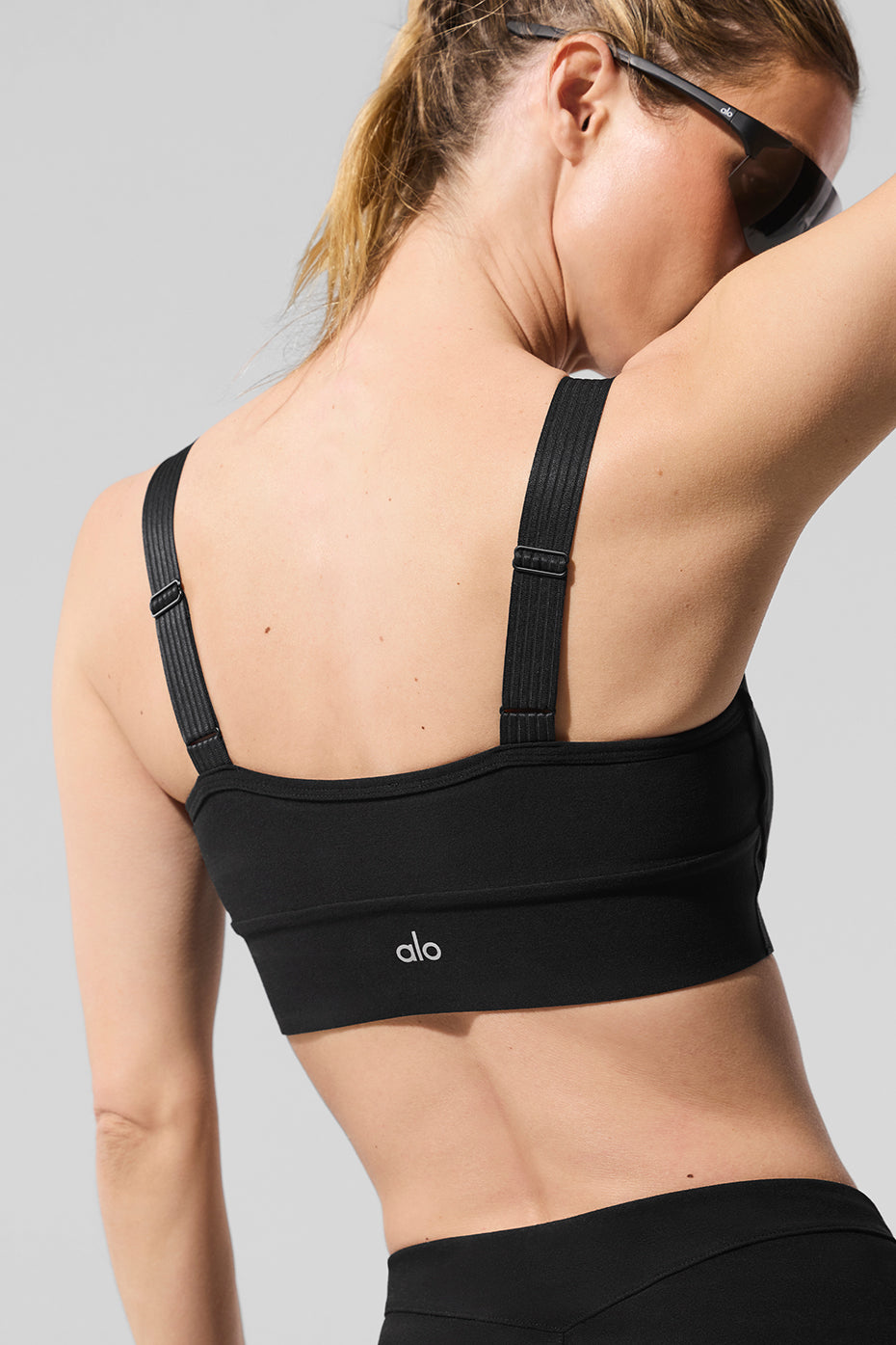 Alosoft Serve It Up Sports Bra — Black