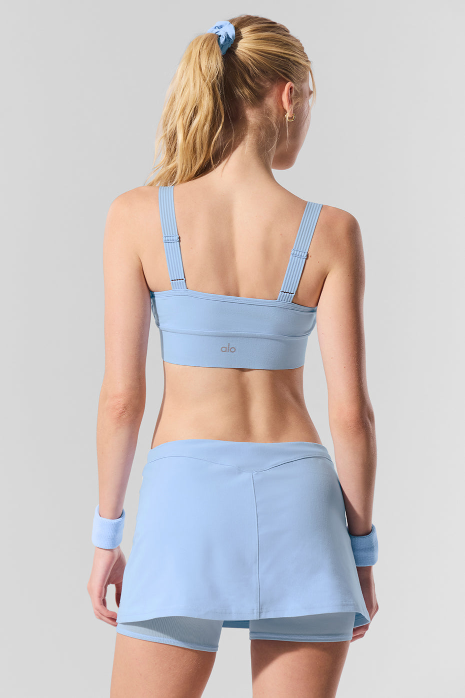 Alosoft Serve It Up Sports Bra — Seashell Blue