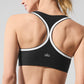 Airlift Super Sleek Contrast Sports Bra — Black/White