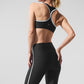Airlift Super Sleek Contrast Sports Bra — Black/White