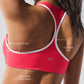 Airlift Super Sleek Contrast Sports Bra — Candy Red/White