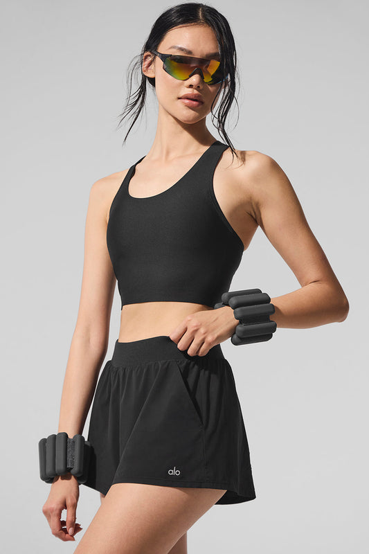 Airlift Super Sleek Sports Bra Tank Top — Black