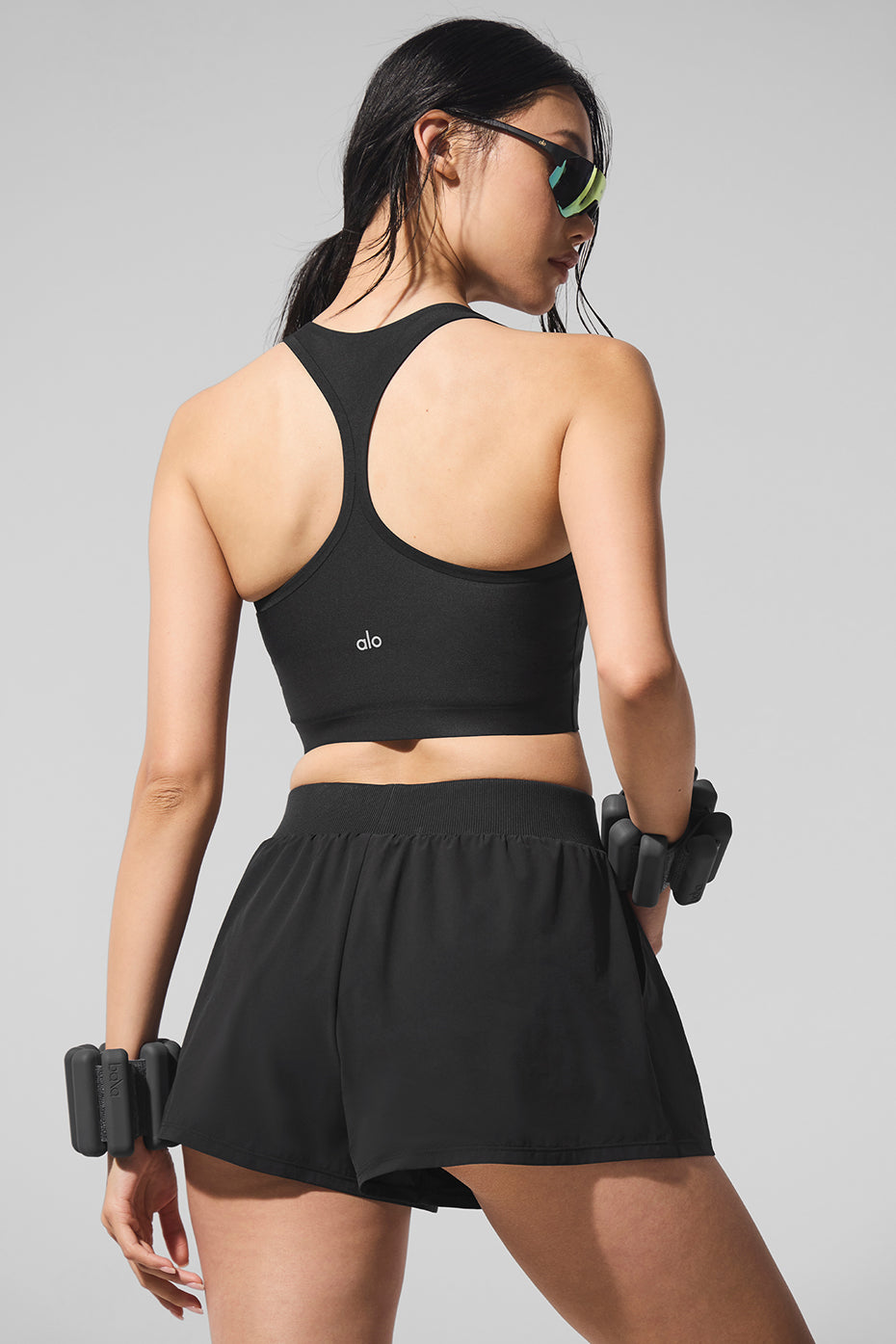 Airlift Super Sleek Sports Bra Tank Top — Black