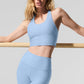 Airlift Super Sleek Sports Bra Tank Top — Seashell Blue
