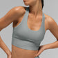 Airlift Super Sleek Sports Bra Tank Top — Lunar Grey