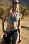 Airlift Super Sleek Sports Bra Tank Top — Lunar Grey