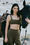 SculptSoft Precision Fit Sports Bra — Green Olive