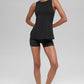 SculptSoft Precision Fit Full Length Sports Bra Tank Top — Black