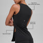 SculptSoft Precision Fit Full Length Sports Bra Tank Top — Black