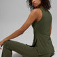 SculptSoft Precision Fit Full Length Sports Bra Tank Top — Green Olive