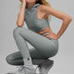 Airlift Light Speed Hooded Sports Bra — Lunar Grey