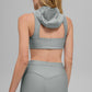 Airlift Light Speed Hooded Sports Bra — Lunar Grey