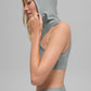 Airlift Light Speed Hooded Sports Bra — Lunar Grey