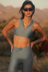 Airlift Light Speed Hooded Sports Bra — Lunar Grey