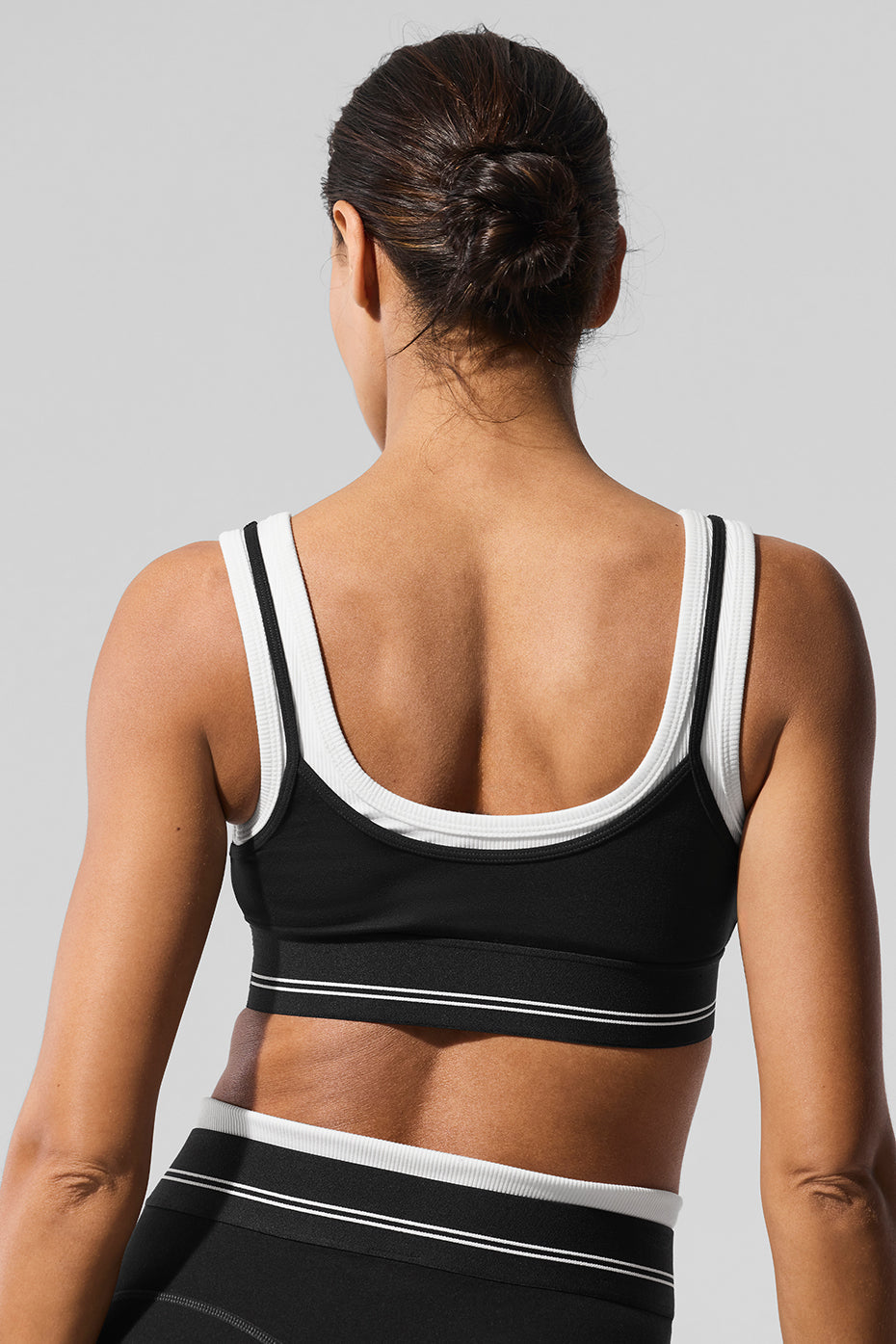 Airbrush Better Together Sports Bra — Black/White